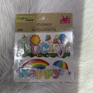 Lucky Happy Crafters Square Paper Crafts 2 Pc Scrapbooking